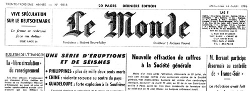 une france antilles du 9 juillet 1976